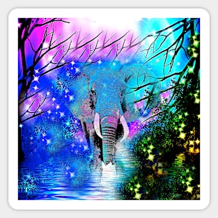 Elephant Twinkles And Stars Sticker